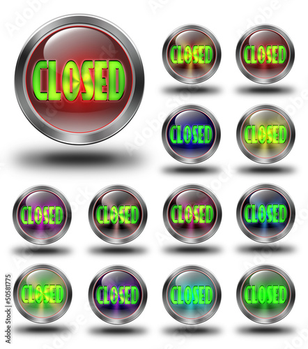 Closed glossy icons, crazy colors
