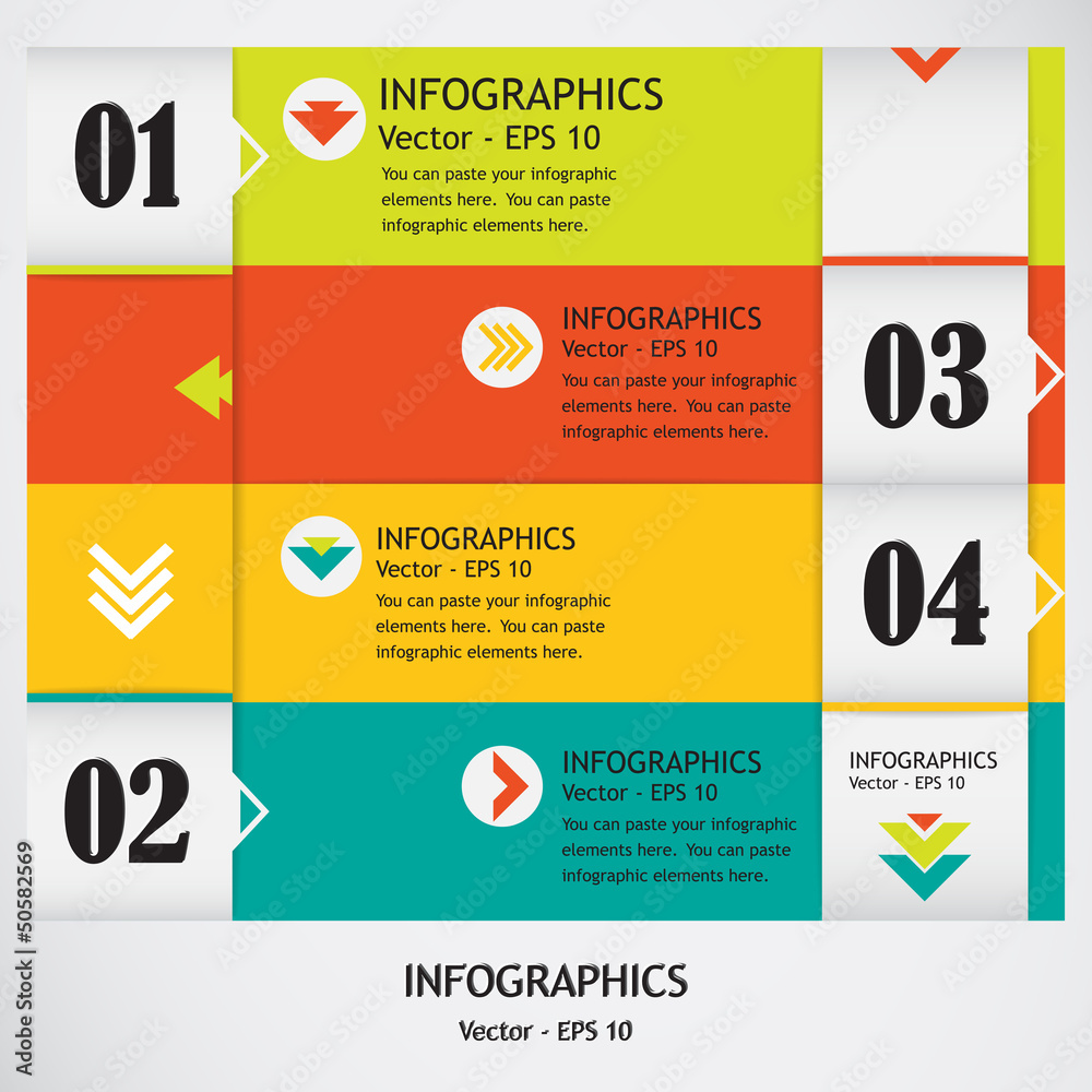 Plakat Modern bright infographic template