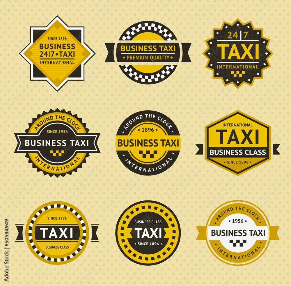 Taxi  badges - vintage style