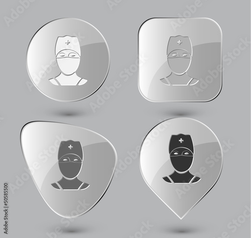 Doctor. Glass buttons. Vector illustration.