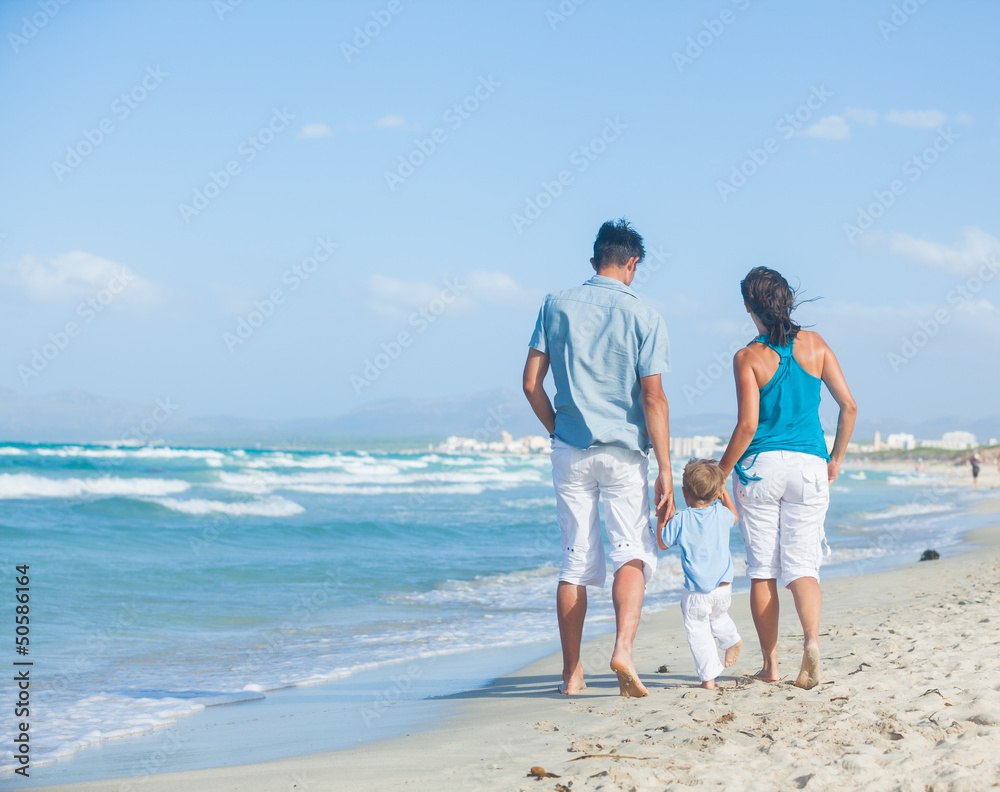 Family on the beach