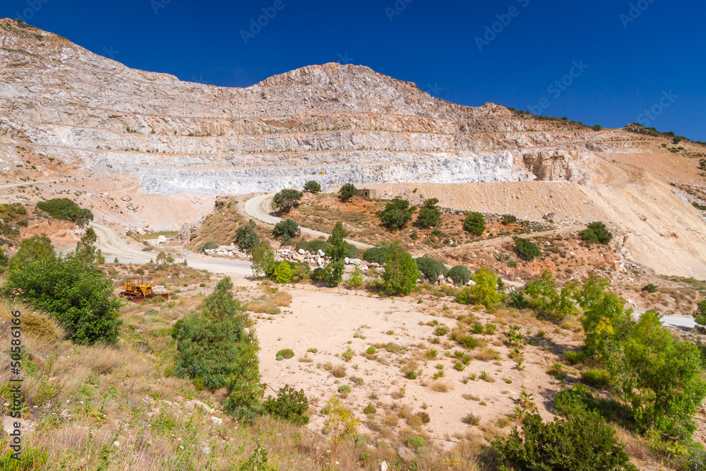 Quarry on the coast of Crete, Greece