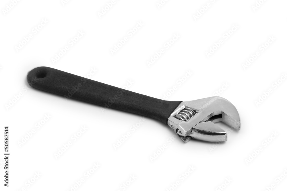 spanner adjustable wrench isolated on a white background spanner adjustable wrench isolated on a white background
