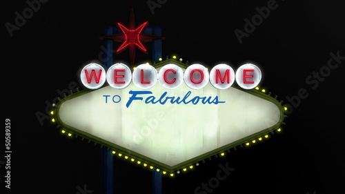 Blank Welcome to Las Vegas Sign Straight On