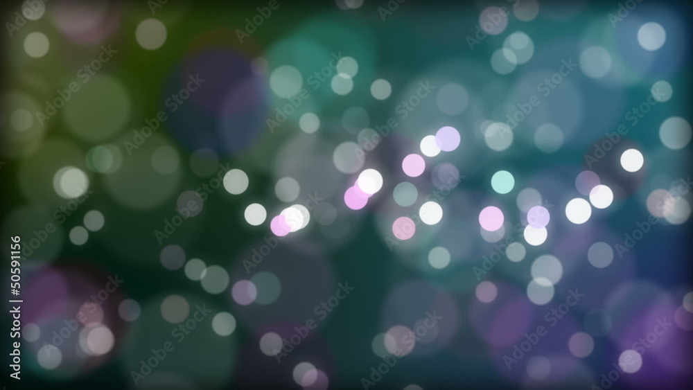 Bokeh looping background with organic flow in multicolors