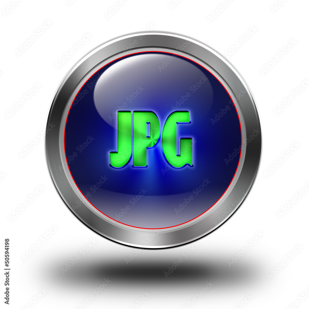 JPG glossy icon - obrazy, fototapety, plakaty 