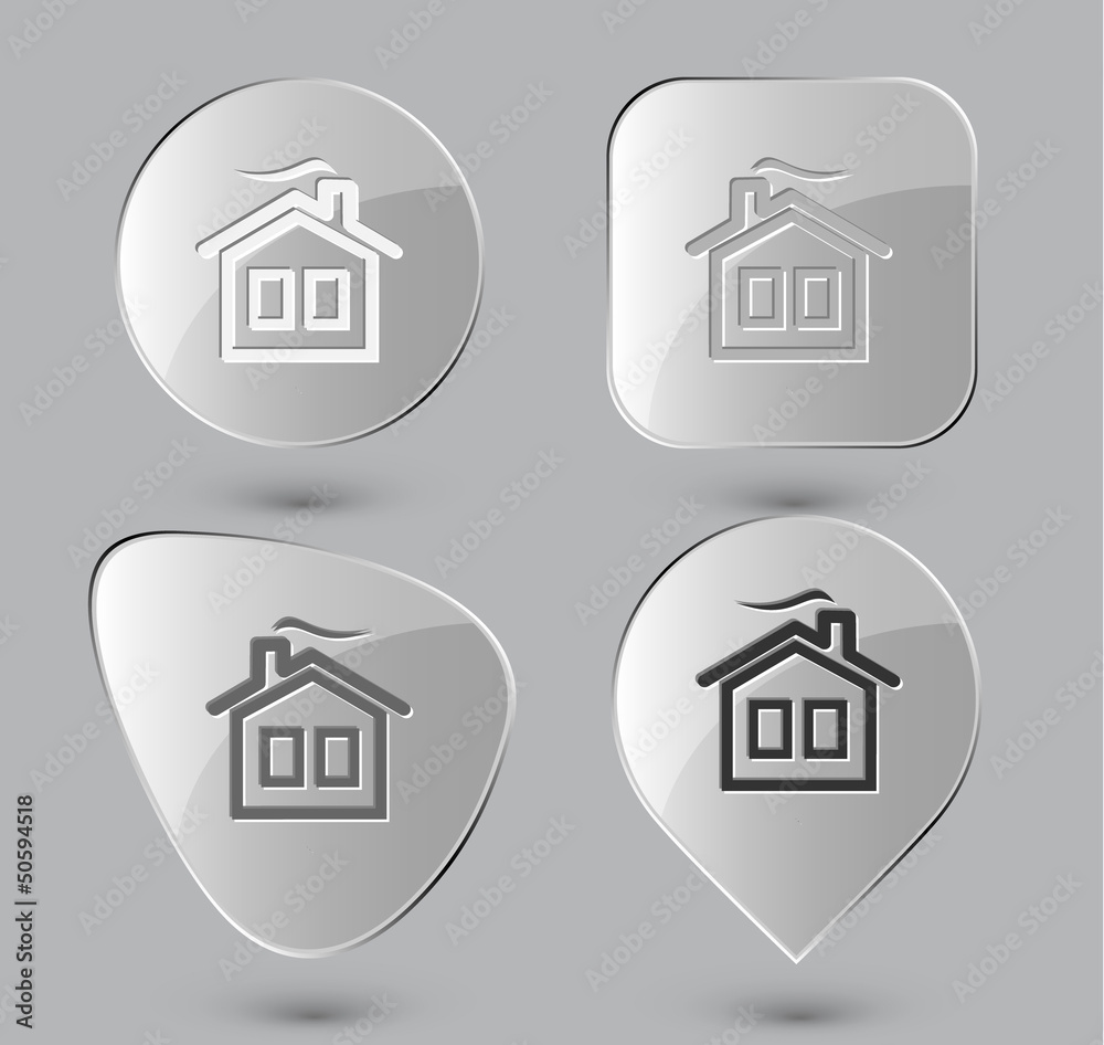 Home. Glass buttons. Vector illustration. Home. Glass buttons. Vector illustration.