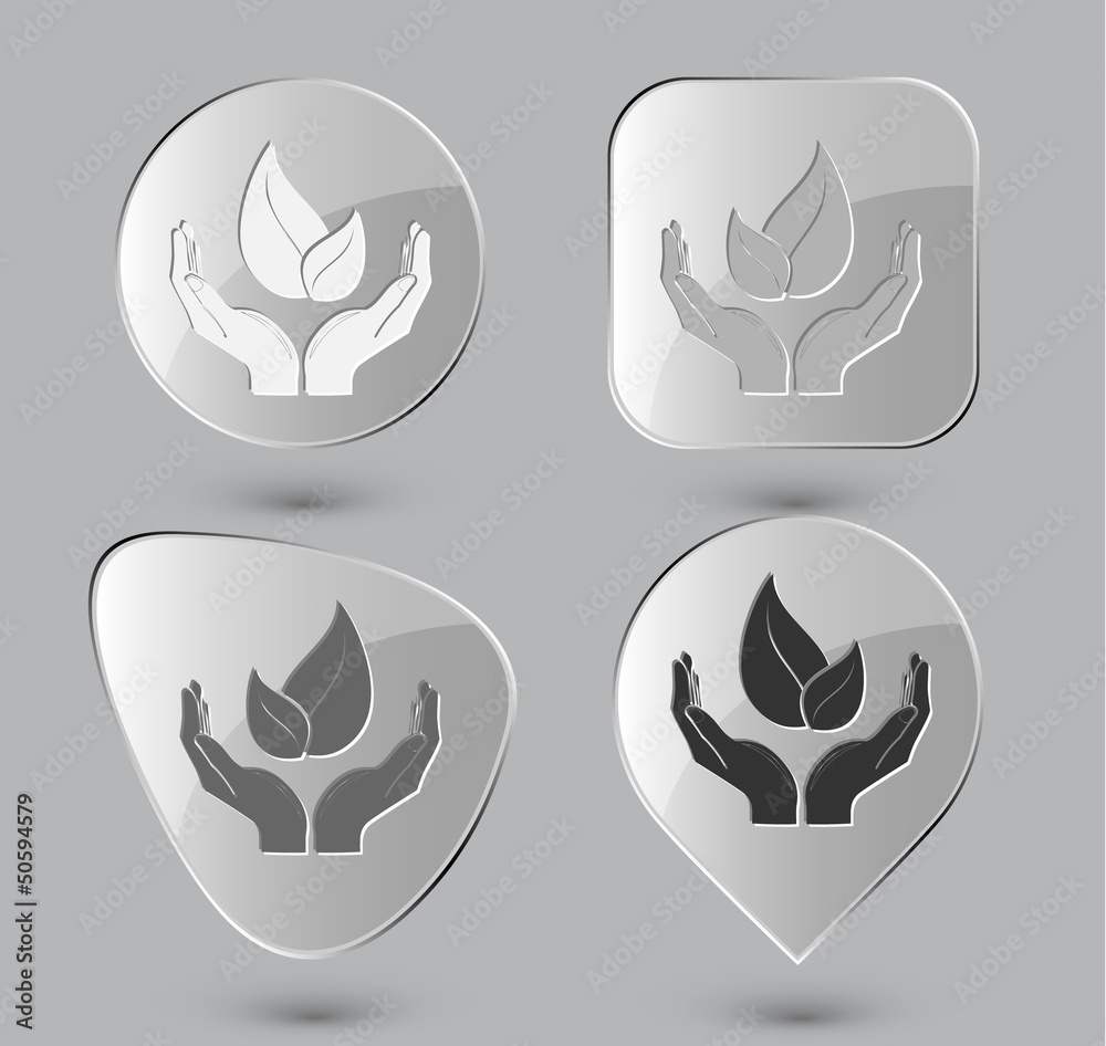 life in hands. Glass buttons. Vector illustration. life in hands. Glass buttons. Vector illustration.