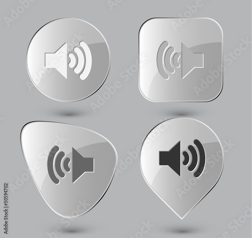Speaker. Glass buttons. Vector illustration.