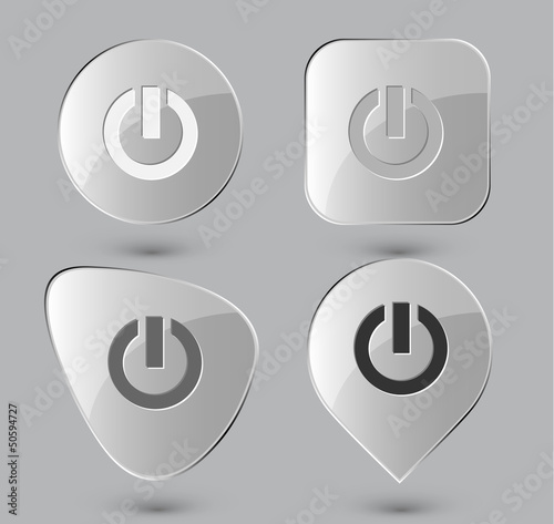 Switch element. Glass buttons. Vector illustration.