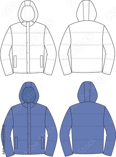 Vector illustration of men's jacket