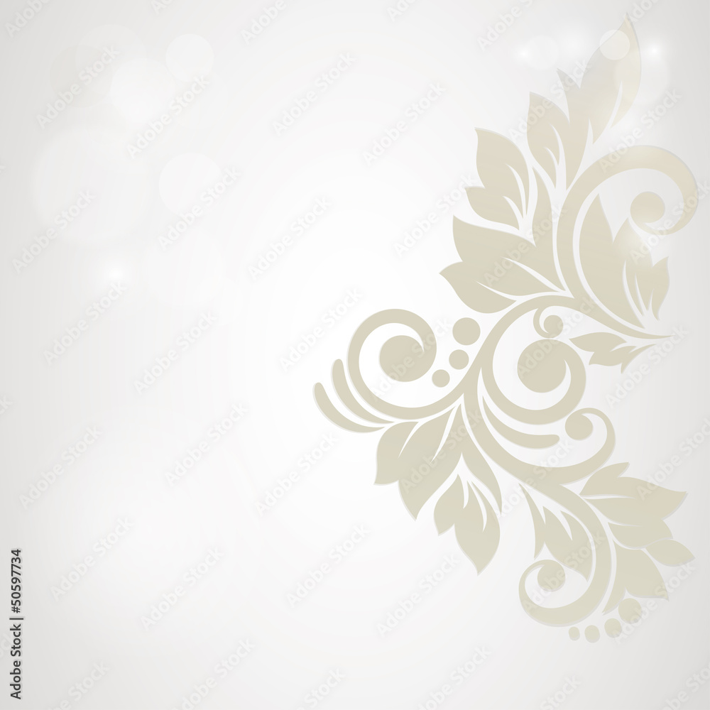 Floral background. Wedding card or invitation with abstract flor