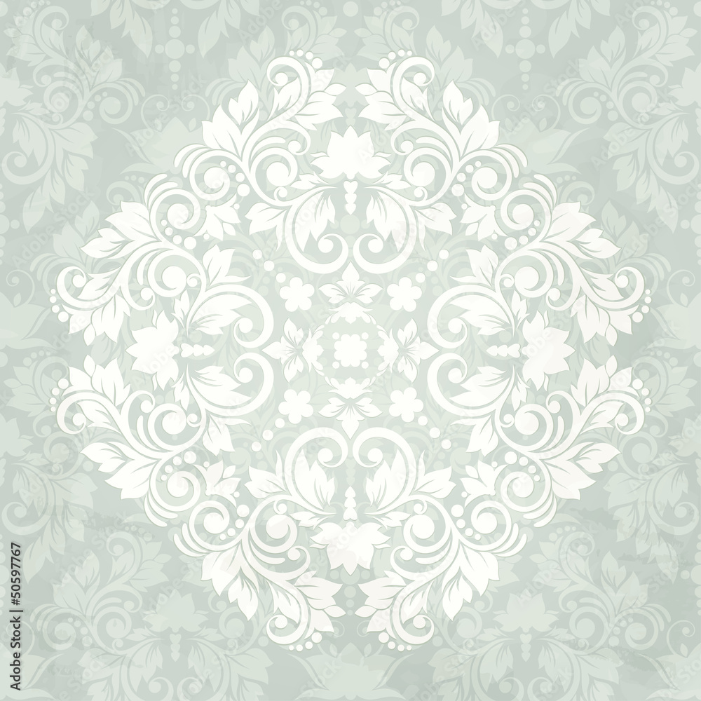 Lace Invitation card with abstract floral background.