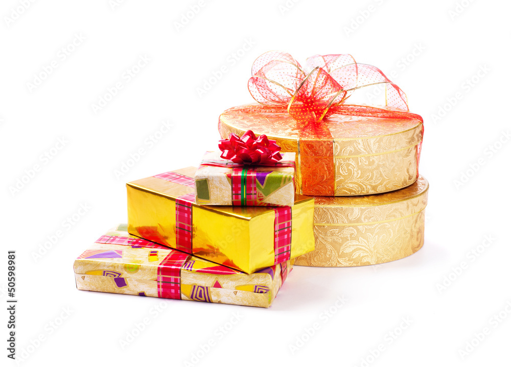 Obraz premium gifts isolated on white