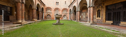 Panorama of Santo Stefano church in Bologna. Europe. Italy. © ysbrandcosijn