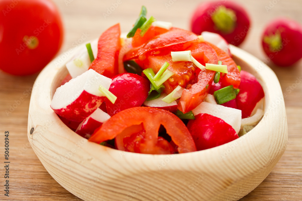 fresh salad of radish and tomatoes fresh salad of radish and tomatoes