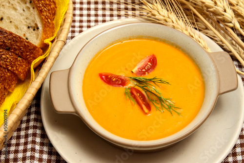 Salmon and carrot soup
