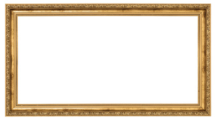 Extremely long golden frame
