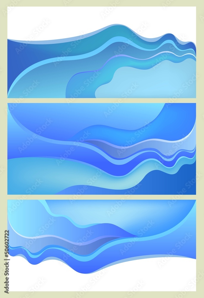 Obraz premium Flowing blue wave backgrounds