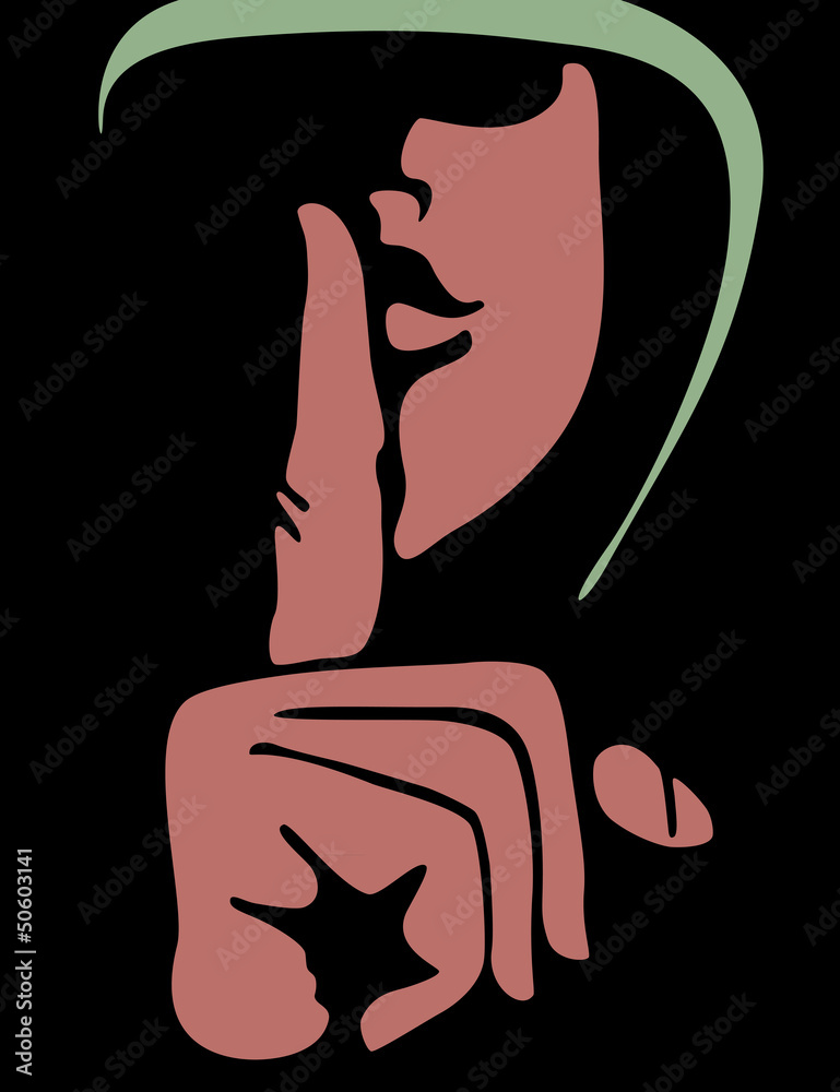 Naklejka premium Cisza