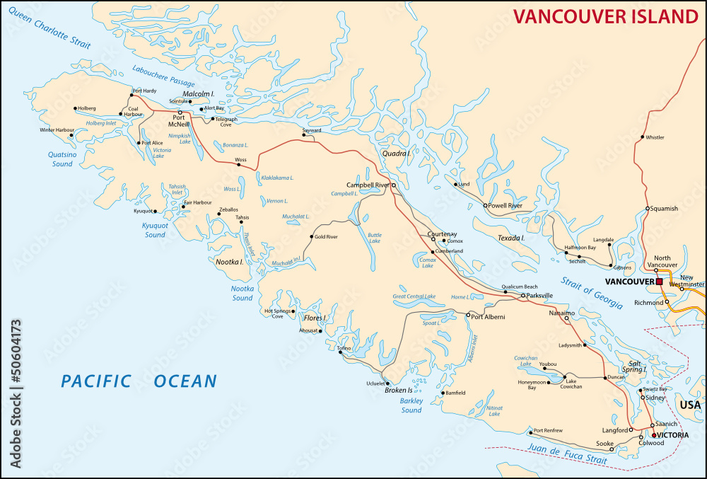 Vancouver Island map