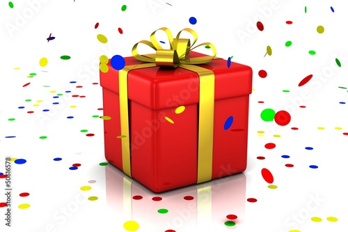 Gift Box. White background