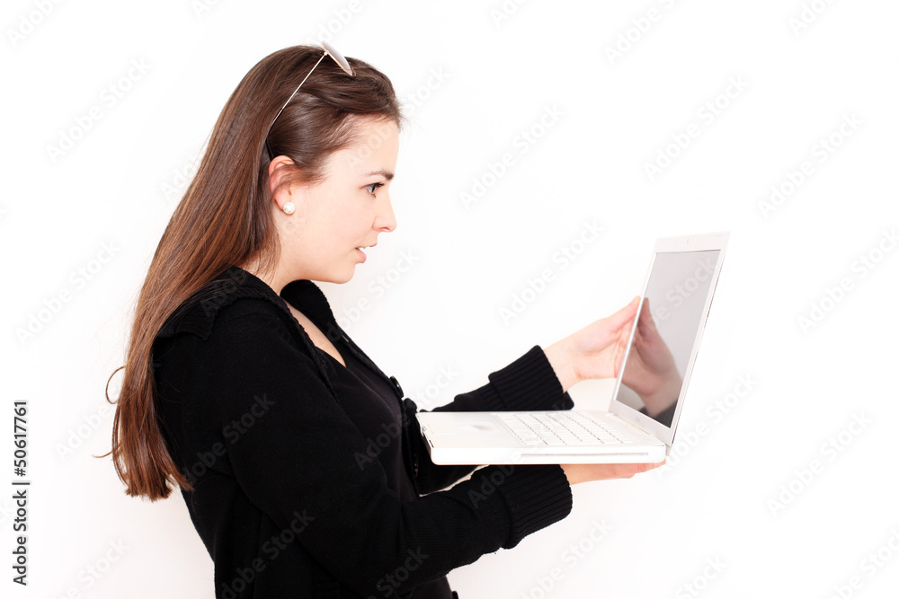 Businessfrau mit Laptop