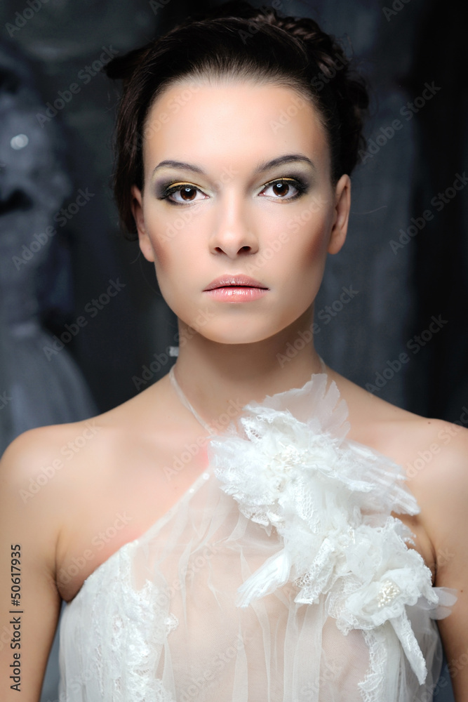 Portrait of the young beautiful bride Portrait of the young beautiful bride