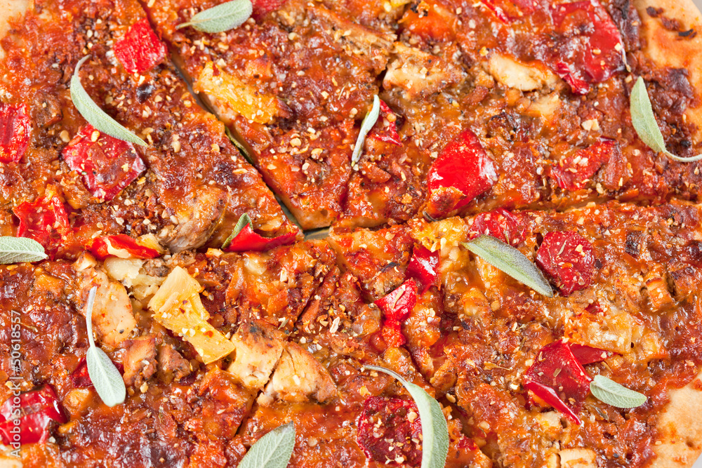 Crusty cooked pizza Crusty cooked pizza