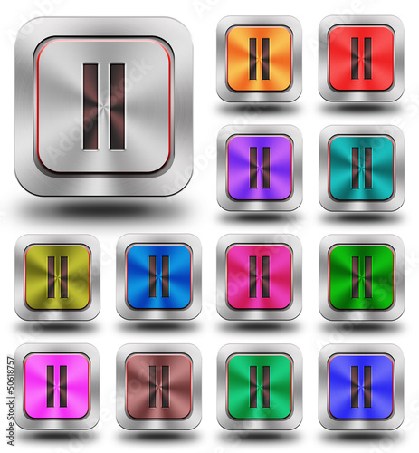 Pause aluminum glossy icons, crazy colors