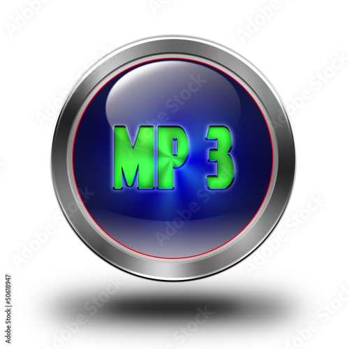 MP3 glossy icon