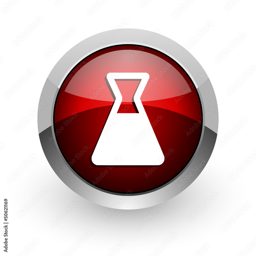 chemistry red circle web glossy icon chemistry red circle web glossy icon
