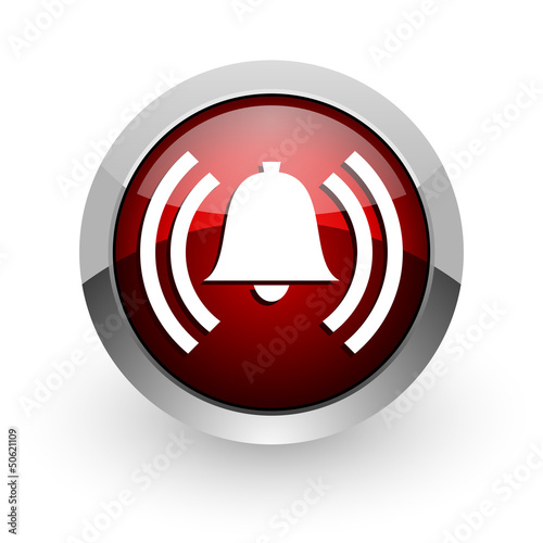 alarm red circle web glossy icon