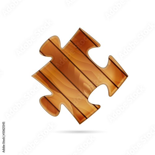 wooden puzzle piece