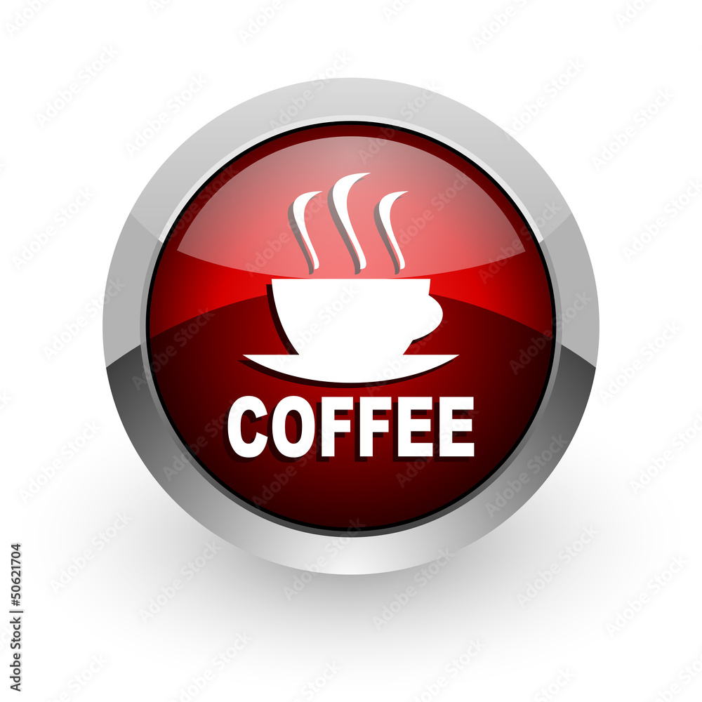 coffee red circle web glossy icon coffee red circle web glossy icon