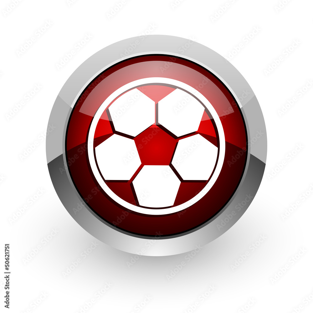 soccer red circle web glossy icon soccer red circle web glossy icon