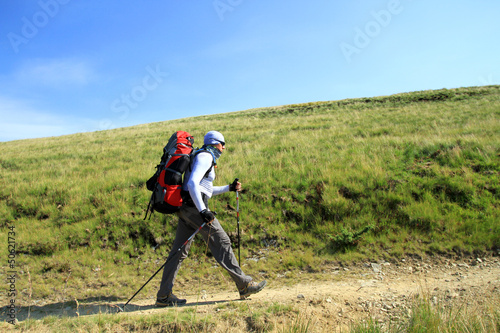 Summer hiking in the mountains. © vetal1983