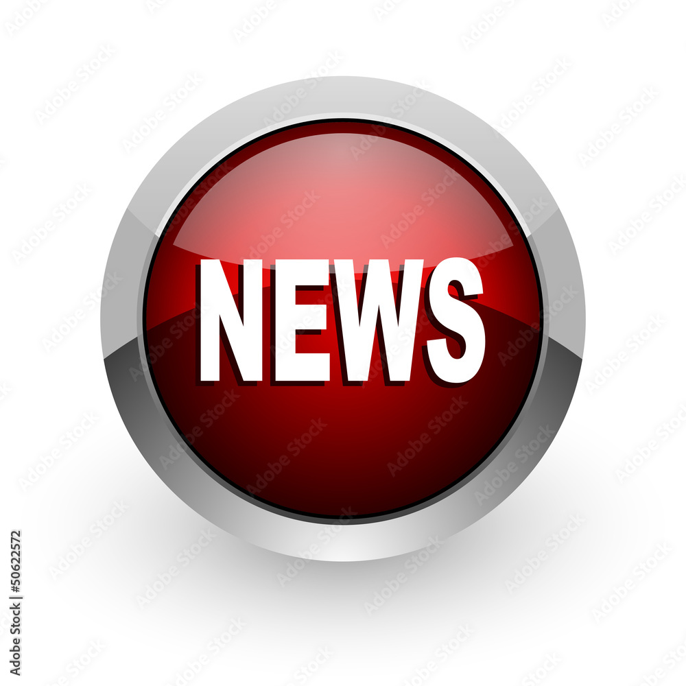 news red circle web glossy icon news red circle web glossy icon
