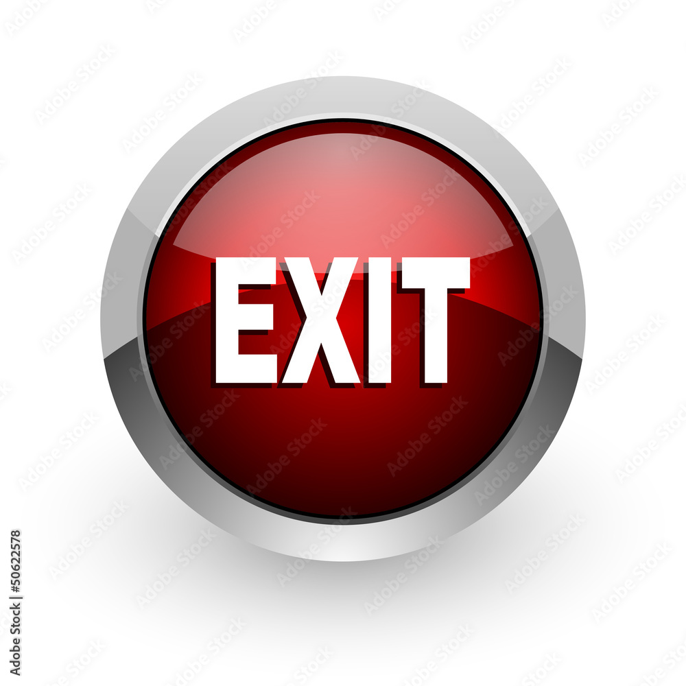 exit red circle web glossy icon exit red circle web glossy icon