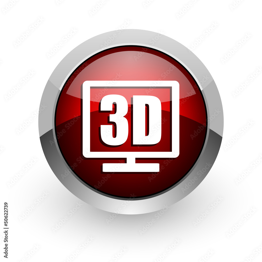 3d display red circle web glossy icon 3d display red circle web glossy icon