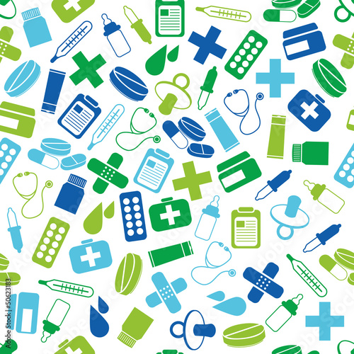 pharmacy seamless pattern