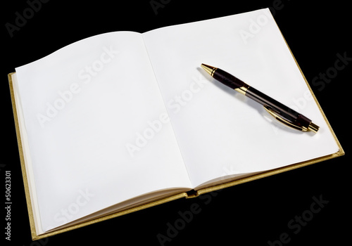 Blank Page in Open Gold Book