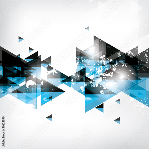 Abstract blue geometric background