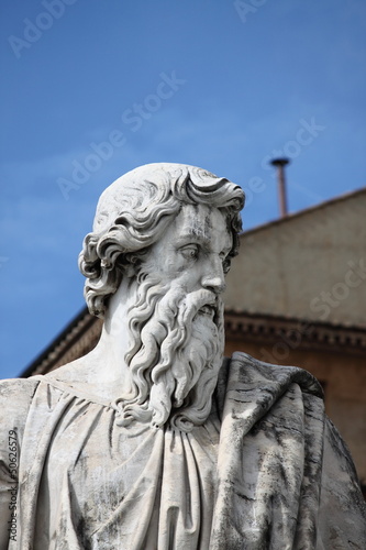 Statue of Saint Paul the Apostle in Rome, Italy