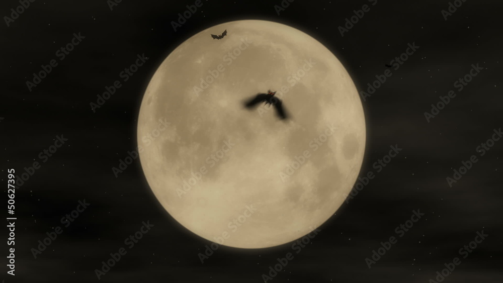 Bat Attack 1 - Halloween Party Video Background Loop