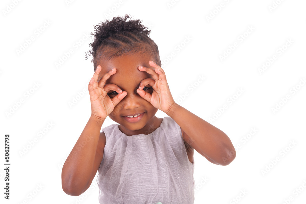 Naklejka premium Adorable african little girl