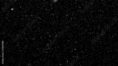 Snowy 3 w/ Black Background - Gently Falling Snow Video Loop