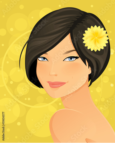 Beautiful Brunette Woman Portrait
