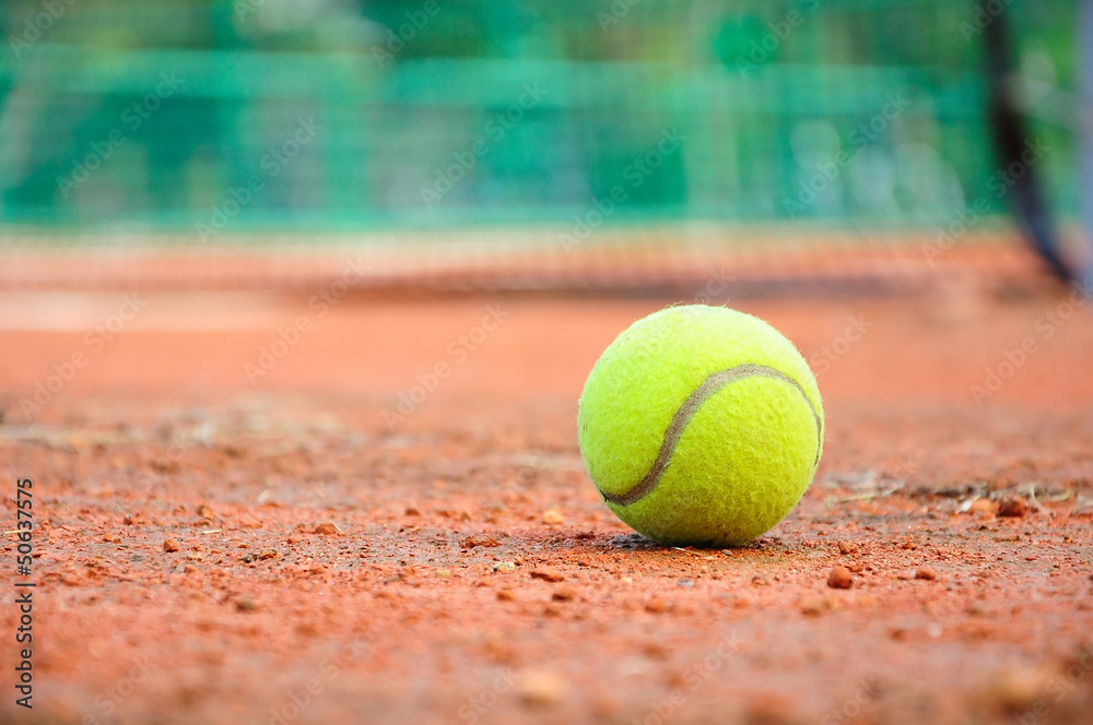 Tennis ball at tennis court