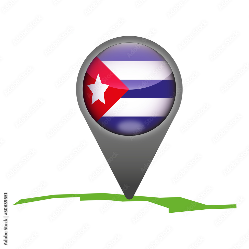 Kuba Markierung Flagge Icon Button Kuba Markierung Flagge Icon Button